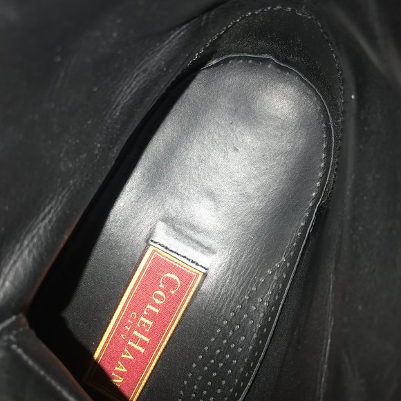 Cole Haan cap toe leather shoes boots size 11 black - Picture 3 of 7